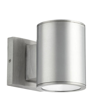 Cylinder 2-light LED Outdoor Wall Lantern Brushed Aluminum
