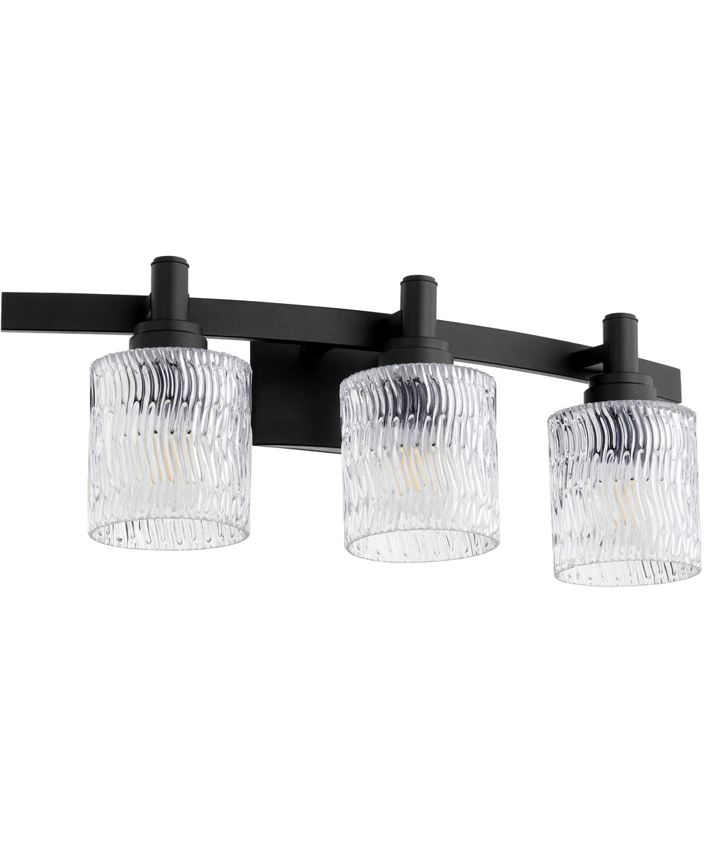 Stadium 3-light Bath Vanity Light Noir