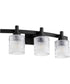 Stadium 3-light Bath Vanity Light Noir