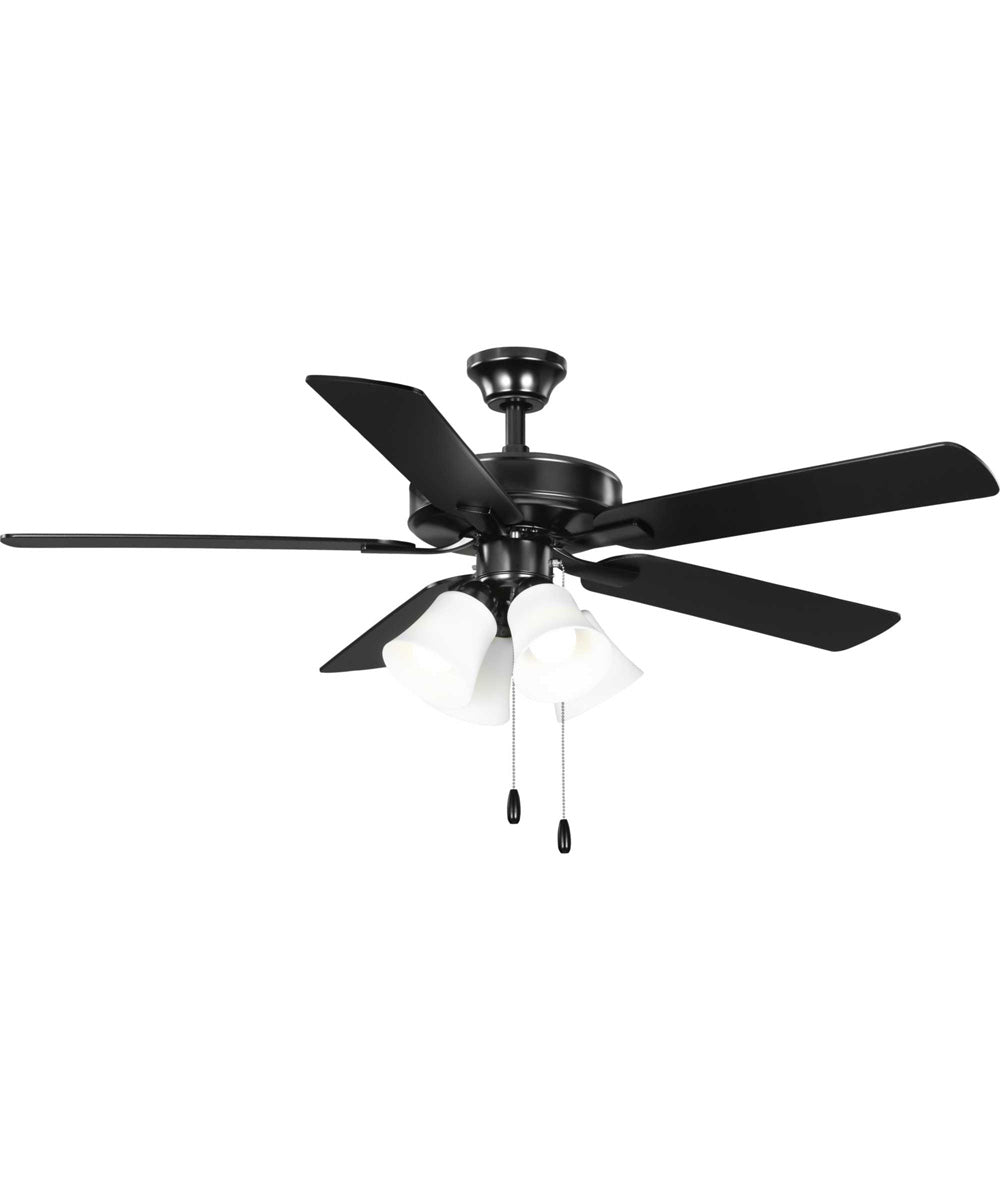 AirPro 52 in. 5-Blade Transitional Ceiling Fan with Light Matte Black