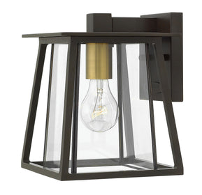 10"H Walker 1-Light Mini Outdoor Wall Light in Buckeye Bronze