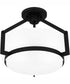 Quoizel Semi-Flush Mount Medium 2-light Semi Flush Mount Matte Black