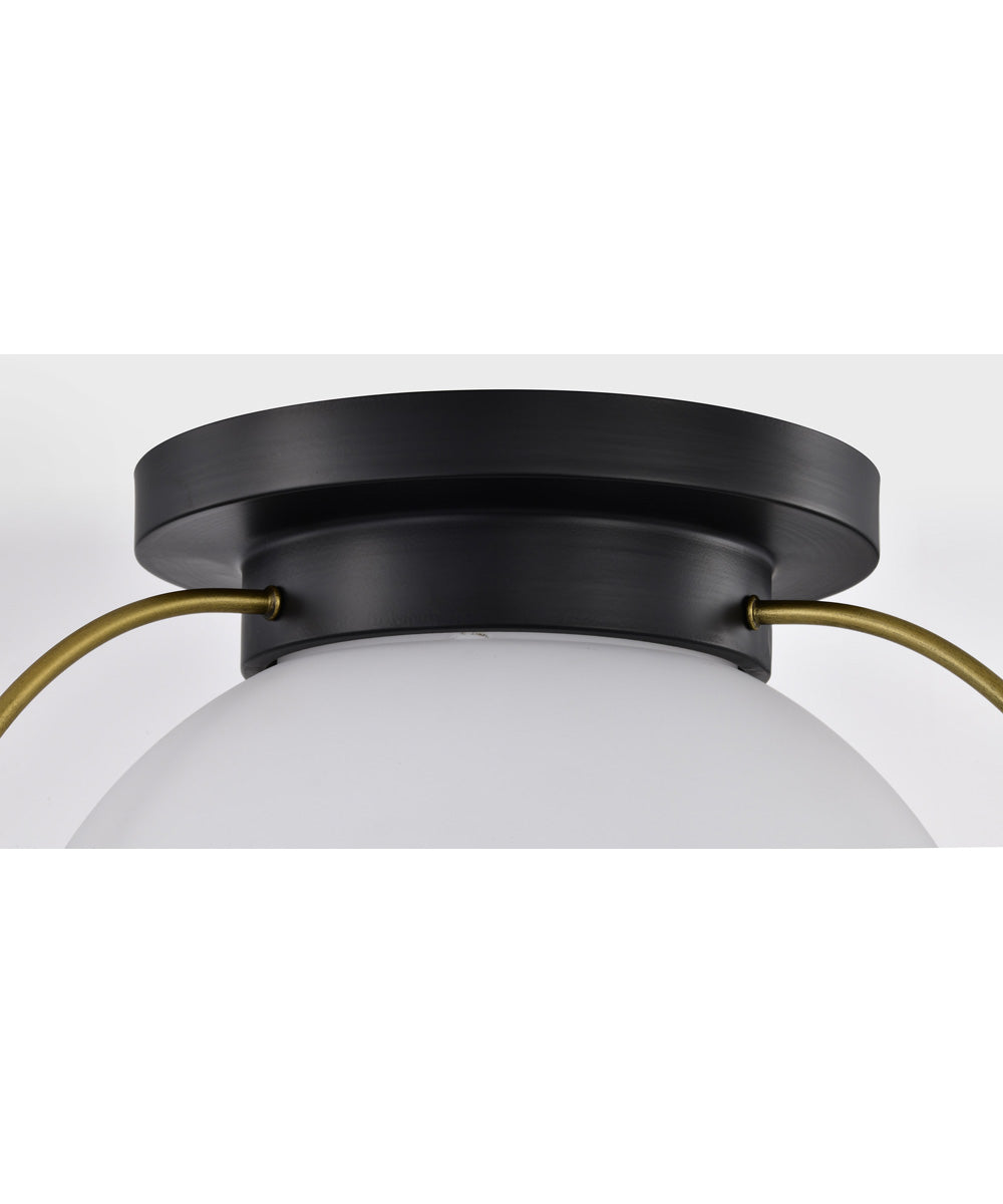 Lakeshore 1-Light Close-to-Ceiling Matte Black