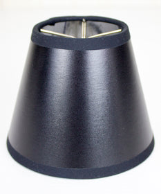 4"H Black Parchment Silver-Lined Chandelier Lampshade