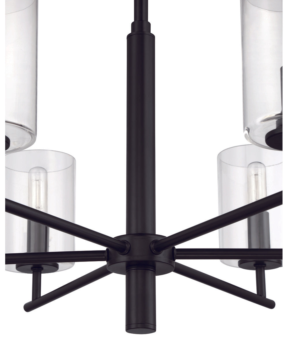 Hailie 6-Light Chandelier Flat Black