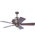 54" Toscana Ceiling Fan (Blades Included) Peruvian Bronze