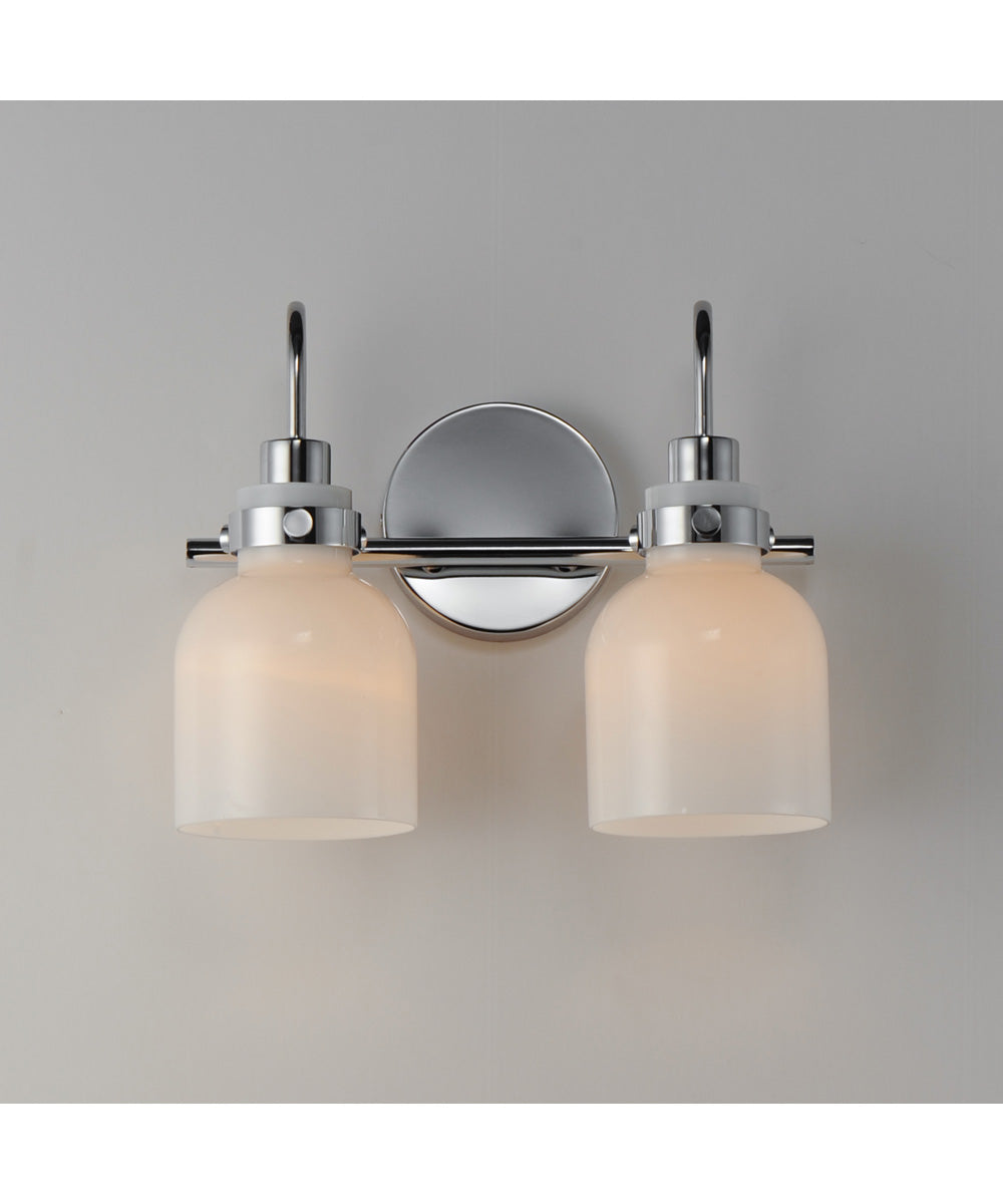 Milk 2-Light Bath Vanity Polished Chrome