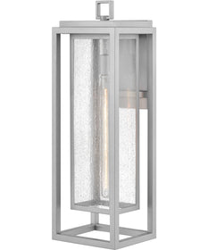 Republic Coastal Elements  1-Light Large Wall Mount Lantern in Satin Nickel
