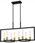 Quoizel Linear Chandelier 8-light Island Light Matte Black