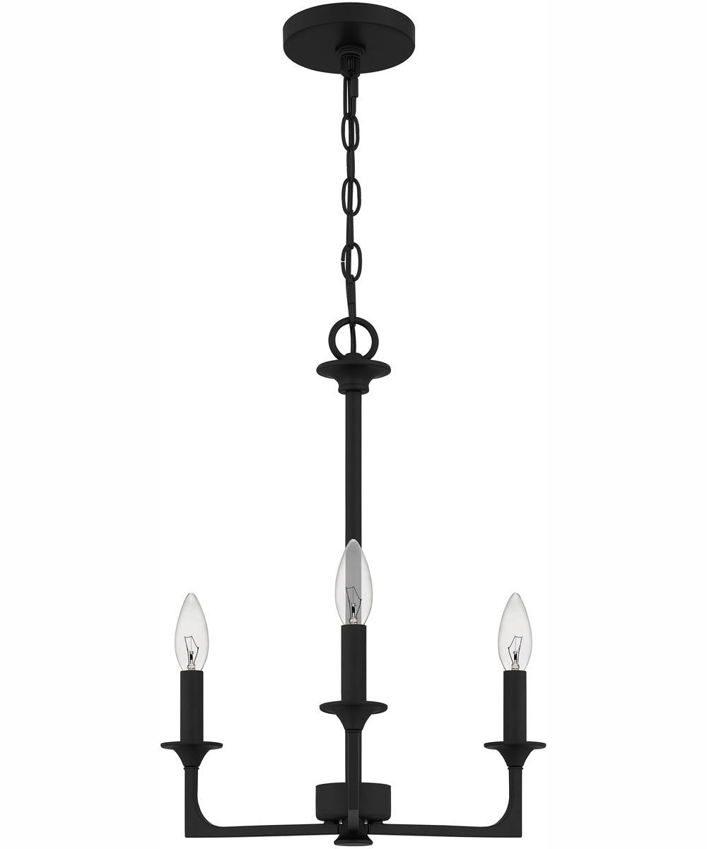Prescott Medium 3-light Chandelier Matte Black