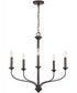 Crete 5-Light Chandelier Old Bronze