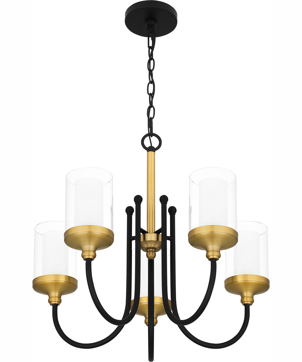 Rowland 5-light Chandelier Matte Black