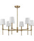 Elara 6-Light New Traditional  Chandelier Light Vintage Brass