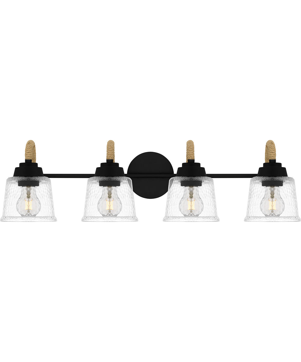 Seabreeze Extra Large 4-light Bath Light Matte Black