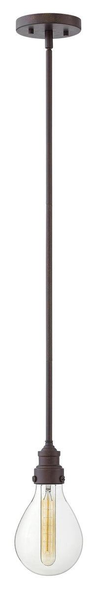 5"W Denton 1-Light Pendant in Industrial Iron
