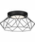Geodesic LED Modern Flush Mount Light Matte Black