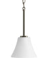 Bravo 1-Light Etched Glass Modern Mini-Pendant Light Antique Bronze