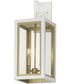 Neoclass 2-Light Outdoor Sconce White/Gold
