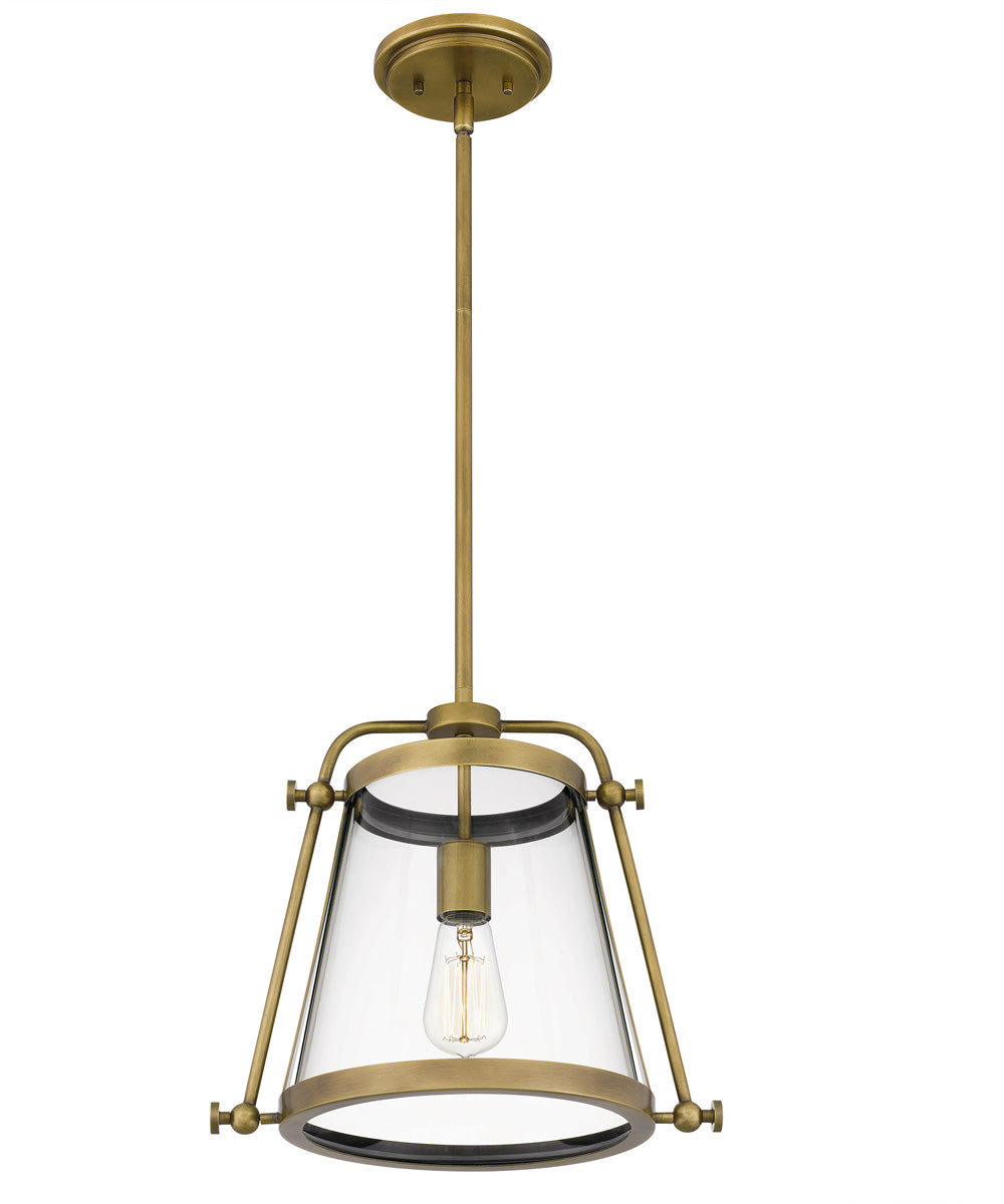 Cardiff Small 1-light Mini Pendant Weathered Brass