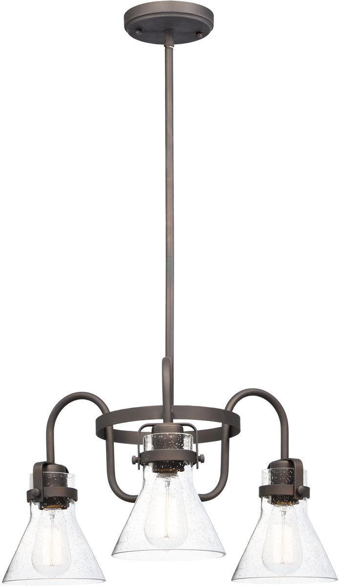 22"W Seafarer 3-Light Chandelier Oil Rubbed Bronze