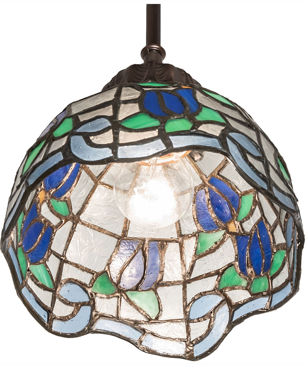 7" Wide Roseborder Mini Pendant