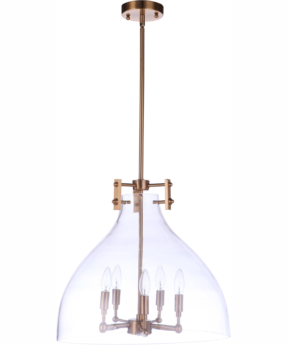 Chardonnay 5-Light Pendant Brushed Polished Nickel
