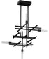 Quadrant LED 6-Light Modern Style Chandelier Light Matte Black