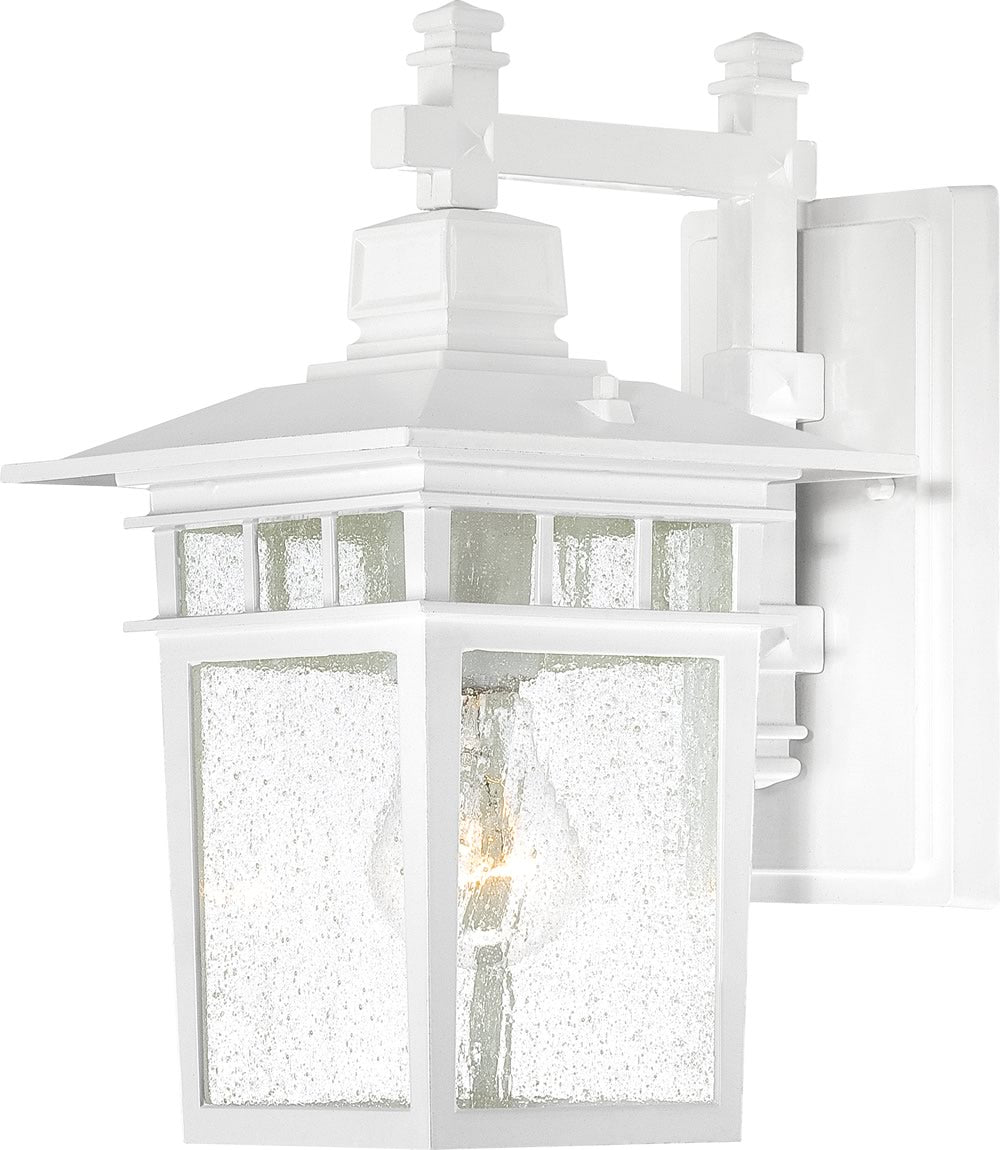 12"H Cove Neck 1-Light Outdoor White