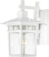 12"H Cove Neck 1-Light Outdoor White
