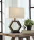 19"H Marilu Poly Table Lamp (1/CN) Gray/Brown