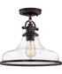 Grant 1-light Semi Flush Mount Palladian Bronze