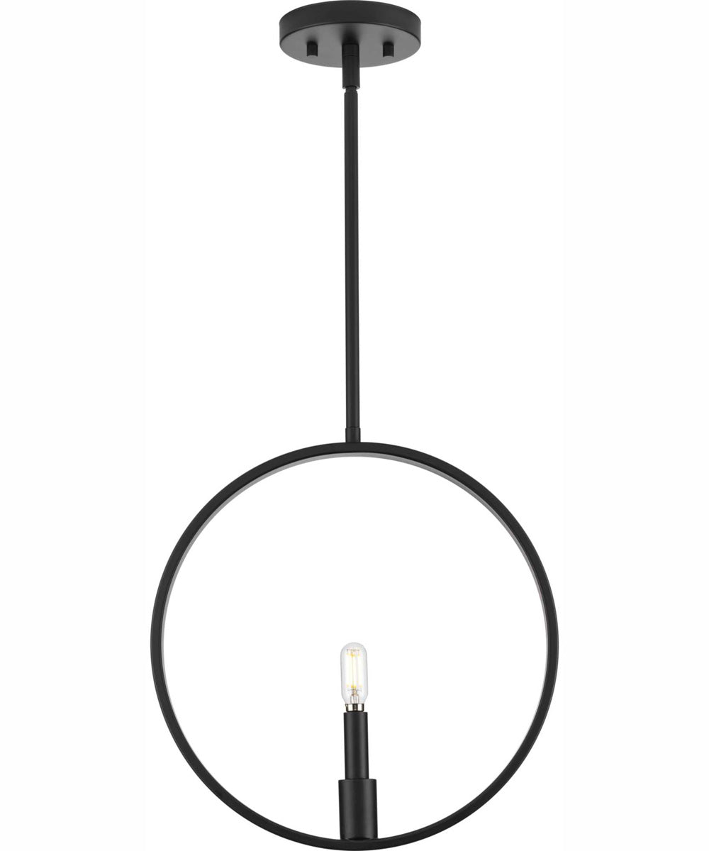 Breckenridge 1-Light Rustic Farmhouse Pendant Matte Black