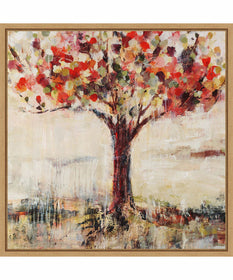 Framed Candy Tree by Jodi Maas Canvas Wall Art Print (22  W x 22  H), Sylvie Maple Frame