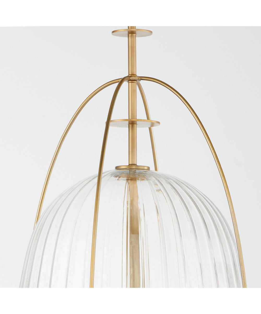 3-light Pendant Aged Brass