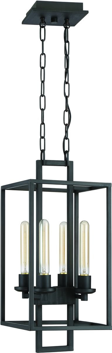 11"W Cubic 4-Light Foyer Light Aged Bronze Brushed