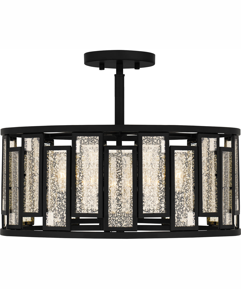 Quoizel Semi-Flush Mount Large 4-light Semi Flush Mount Matte Black