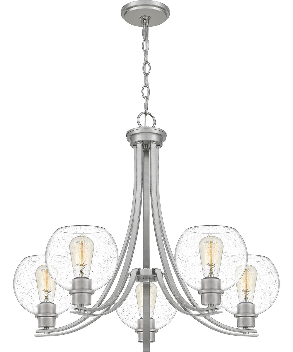Pruitt 5-light Chandelier Brushed Nickel