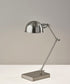 Adesso 21"H Swing Arm LED Desk Lamp Brushed Steel Metal Finish