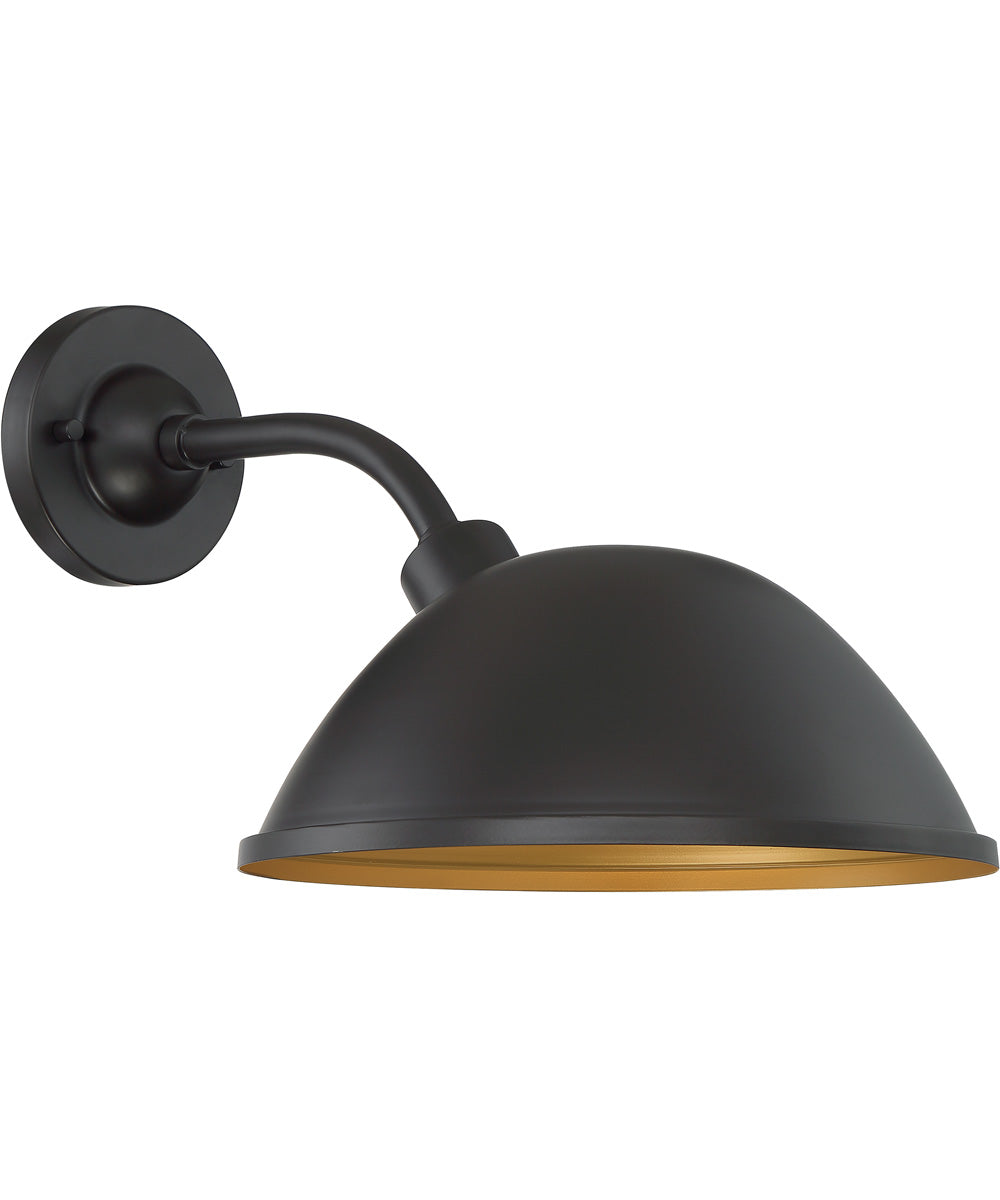 11"H South Street 1-Light Outdoor Dark Bronze / Gold