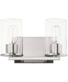 Sleek 2-Light Bath Vanity Satin Nickel