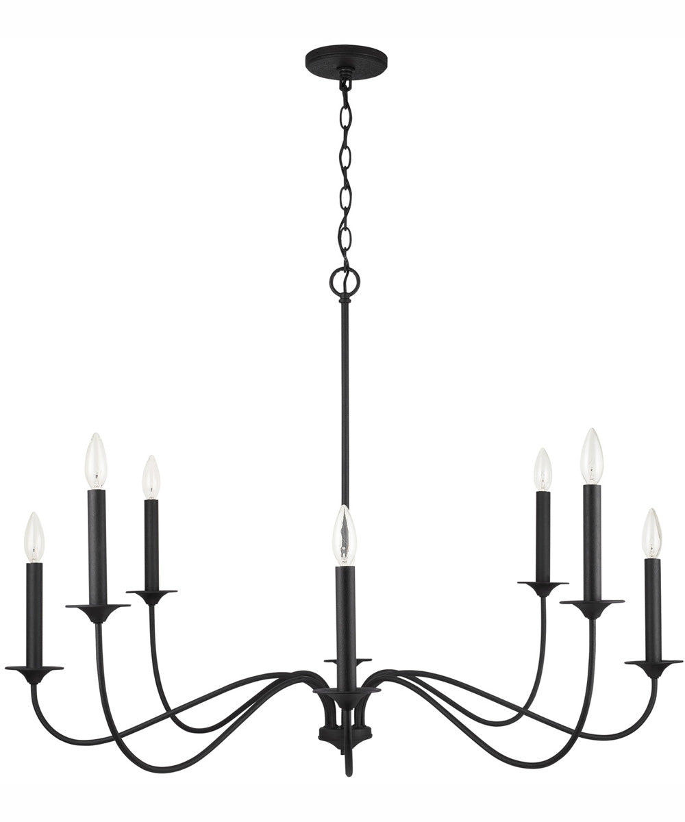 Vincent 8-Light Chandelier Black Iron