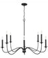 Vincent 8-Light Chandelier Black Iron