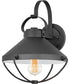 Crew 1-Light Medium Outdoor Wall Mount Lantern in Black