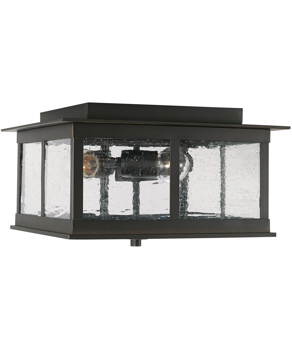 Barrett 3-Light Outdoor Flush Rain or Shine - Oiled Bronze