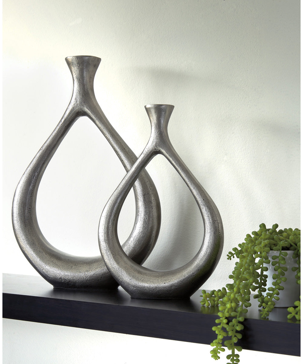 Dimaia Vase (Set of 2) (2/CS) Antique Silver