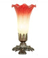 8" High Seafoam/Cranberry Victorian Accent Lamp