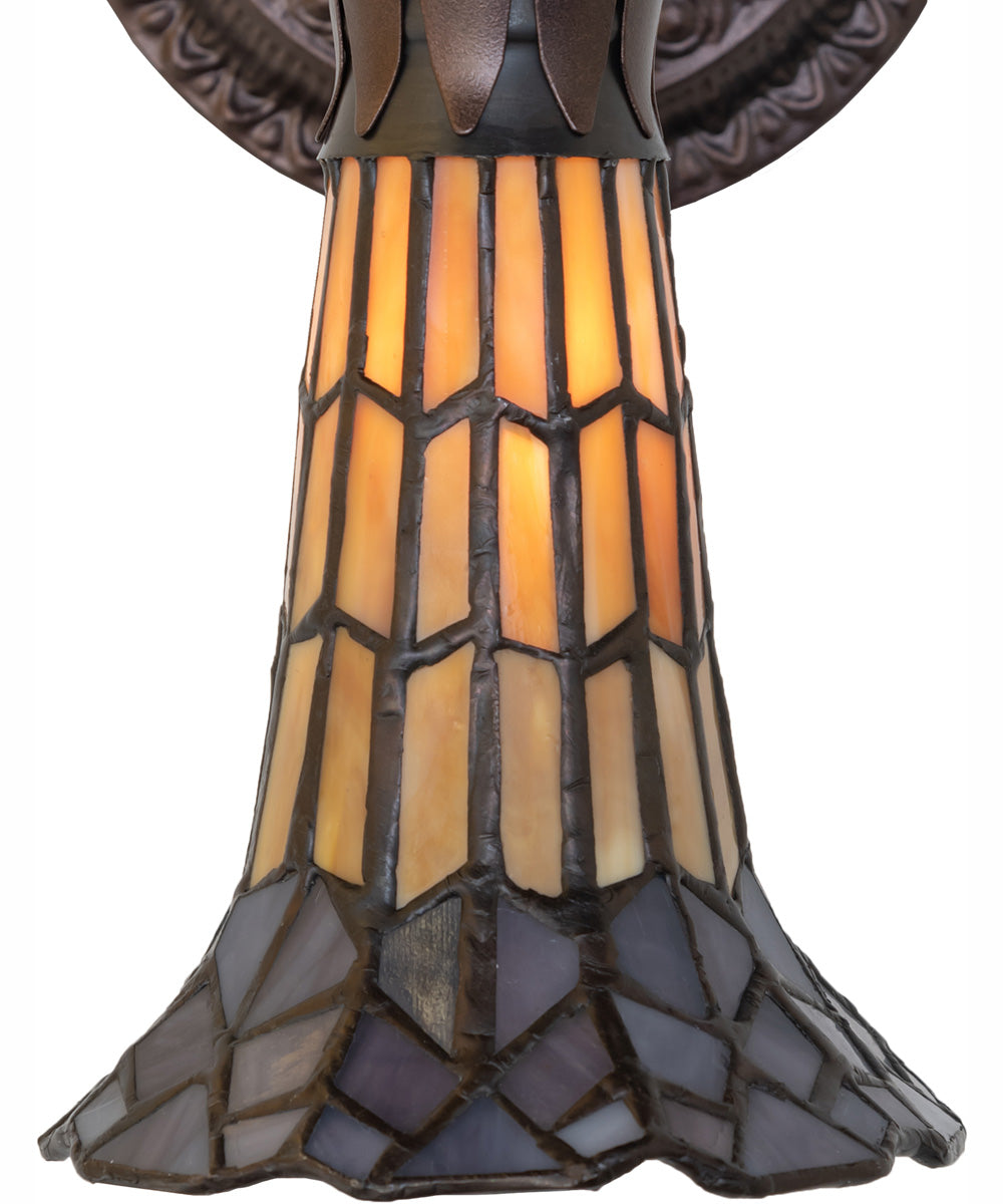 5.5" Wide Stained Glass Pond Lily Wall Sconce