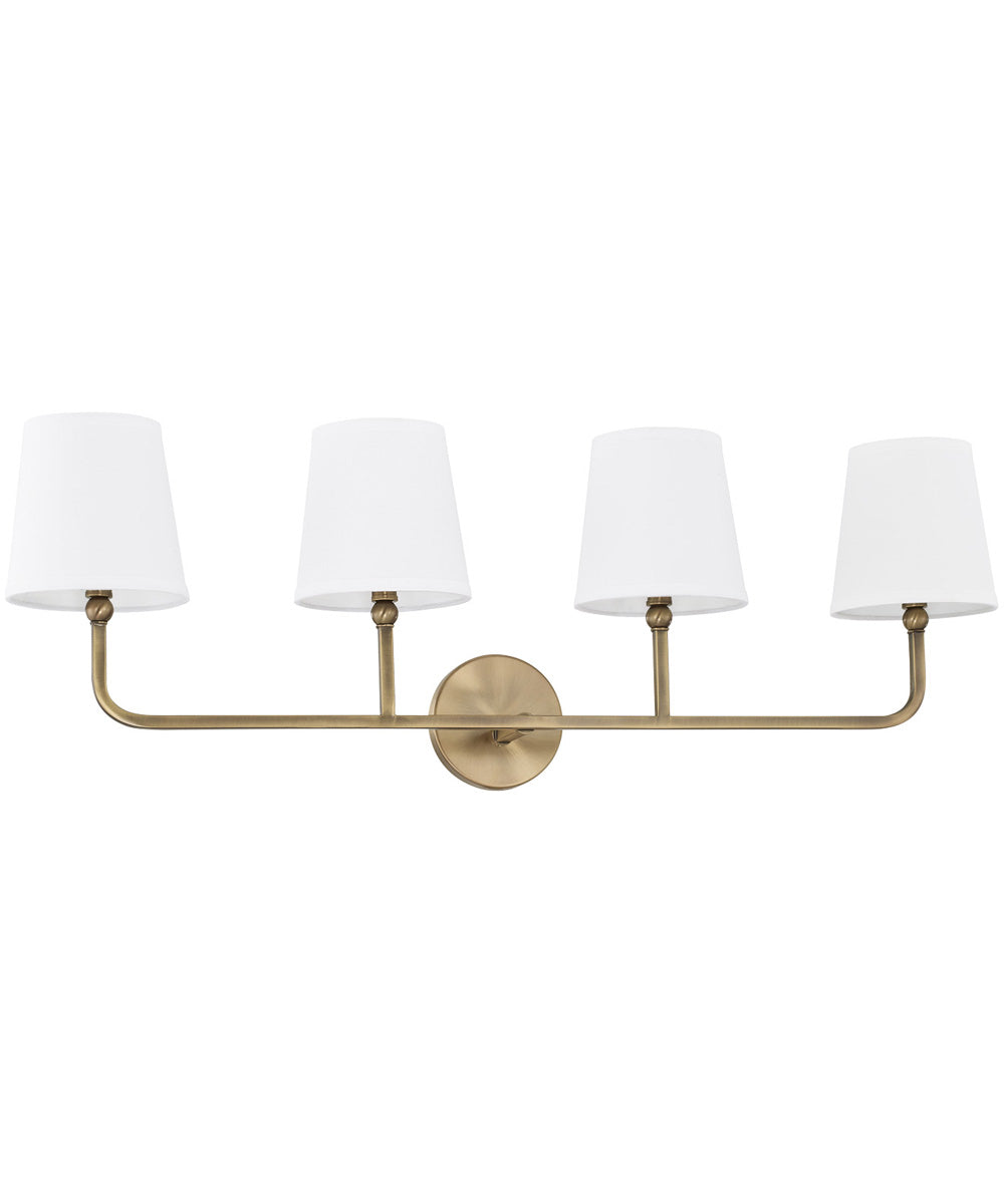 Dawson 4-Light Vanity In Aged Brass