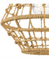Laila 1-Light Coastal Pendant with Woven Jute Accent Vintage Brass