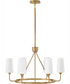 Lewis 6-Light Medium Single Tier in Heritage Brass